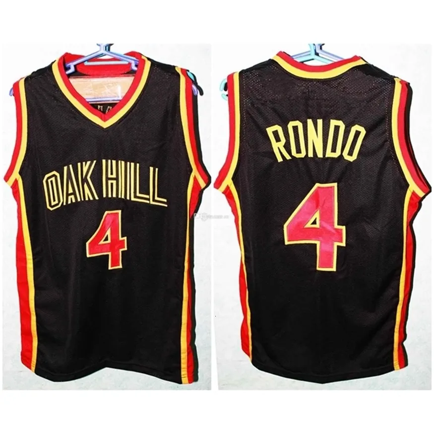 Nikivip Rajon Rondo #4 Oak Hill High School Retro-Basketballtrikot für Herren, genähte Trikots mit benutzerdefinierten Nummern und Namen