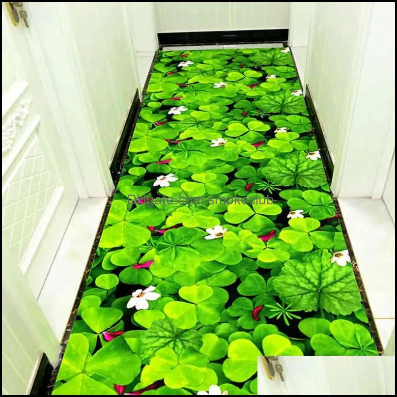 3D creative flower door mat plant carpet Hallway Carpets Bedroom Living Room Tea Table Rugs Kitchen Bathroom Antiskid Mats