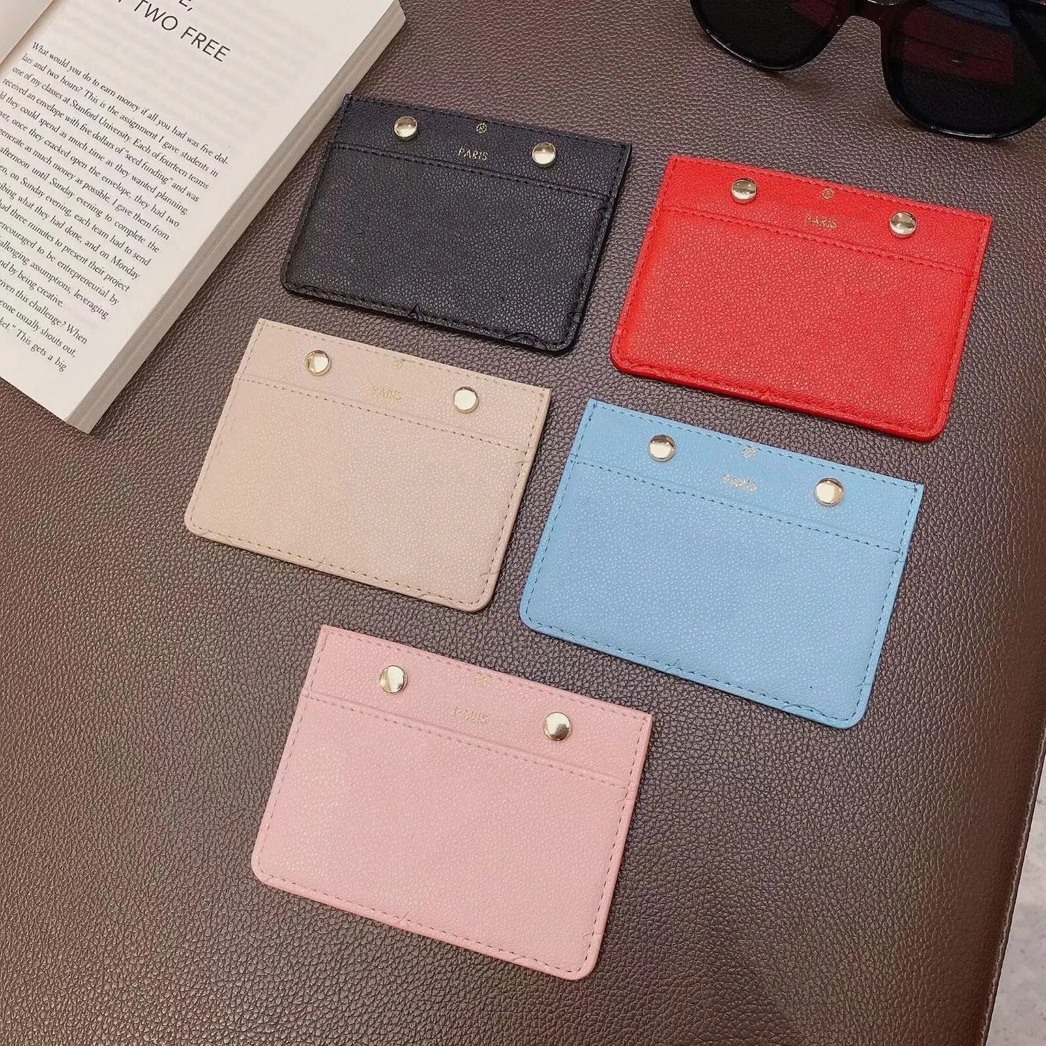 2022 Herr lyxiga designers plånböcker korthållare Klassiska kvinnor Casual Kreditkortshållare G kohud Läder Ultra Slim plånbok herr Dam plånböcker med låda