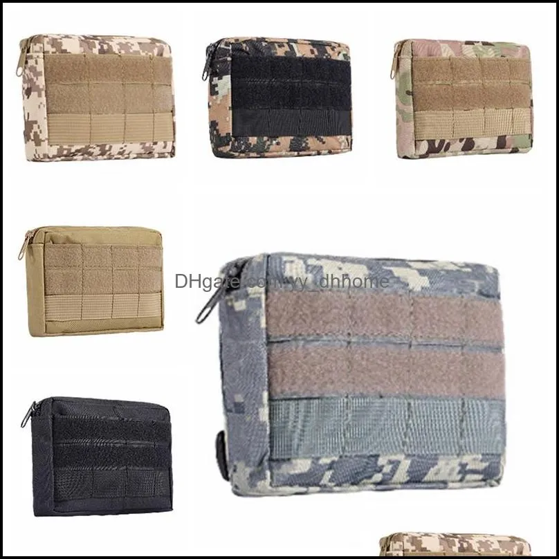 nylon waterproof tactical waist bag outdoor camping hiking tactical pouch travel portable camouflage tactical sundries pack dbc dh0839
