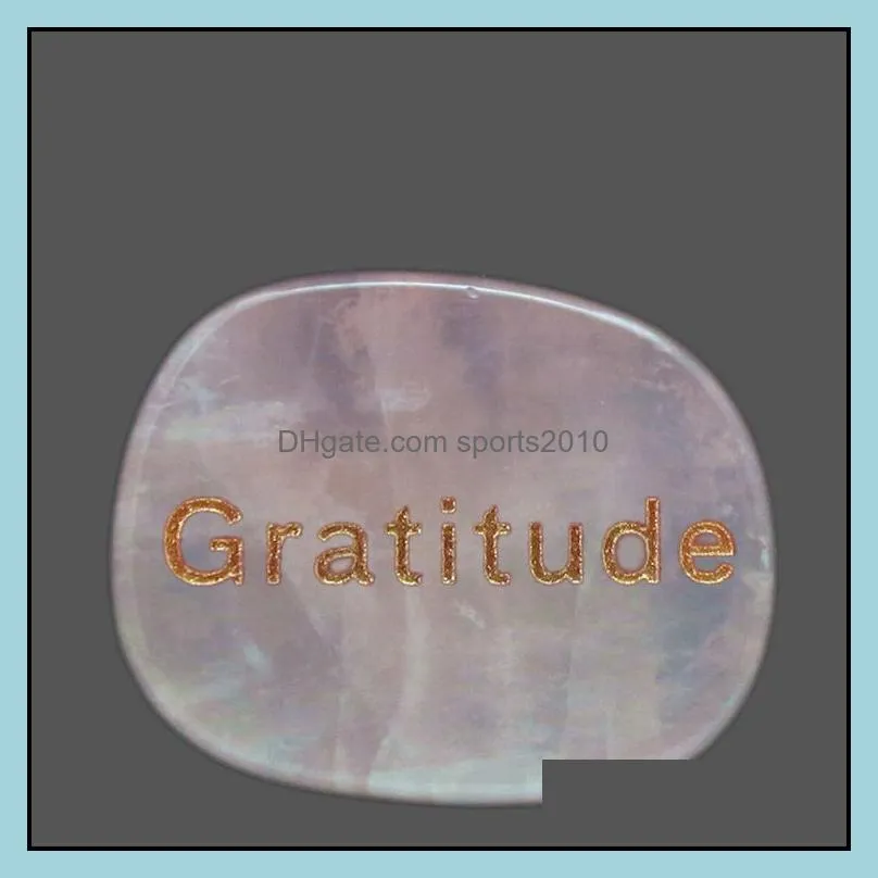 healing crystal reiki gratitude symbol natural stone crystal oval piece thanksgiving decoration aura guardian pendulum artware charm sports2010