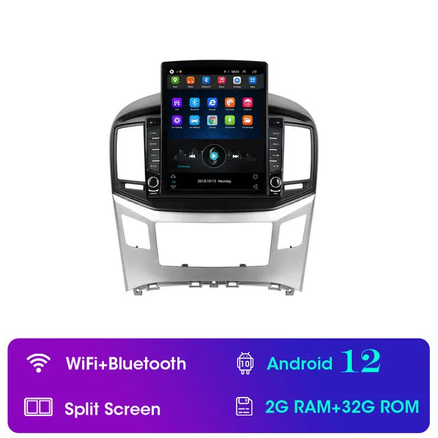 Vídeo estéreo de vídeo de carro 10,1 polegadas Android Touchscreen GPS para 2016-2018 Starex H-1 Wagon com WiFi
