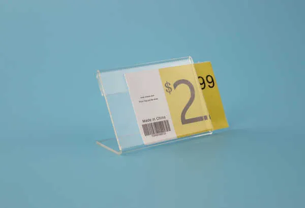 New Fashion Mechanical Transparent Sale Design Double Card Acrylic Plastic  Id Badge Card Holder Cover Case