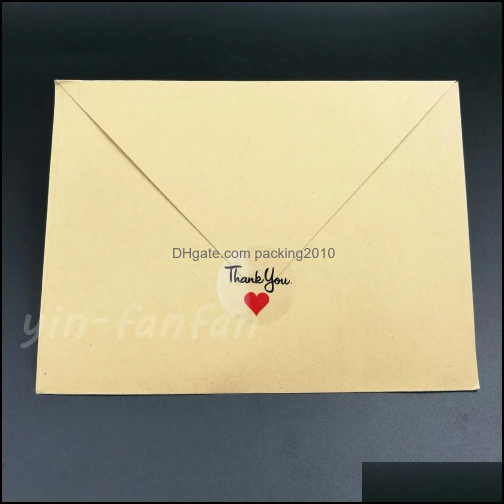 120pcs/lot Round Transparent Thank you with Red Heart Sticker envelope/wedding favors/invitations seal stickers 30*30mm