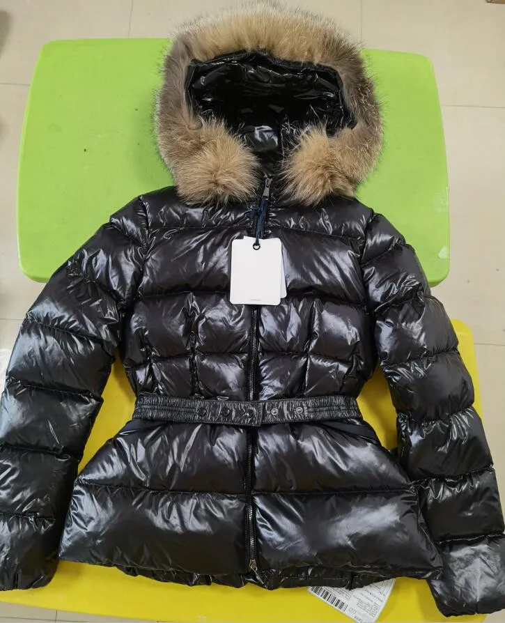 Piumino Boed da donna Designer Felpa con cappuccio Cappotto Collo in pelliccia Anatra Parka Cerniera calda Parka spesso