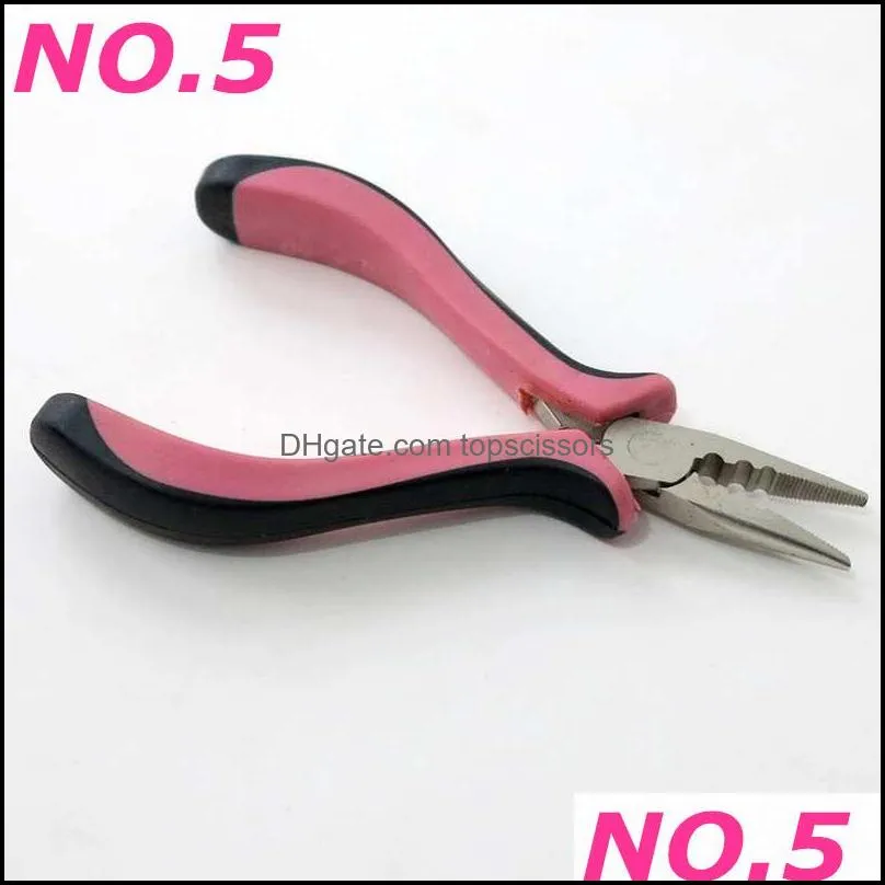 Hair Extensions Pliers Professional Pliers Pincers Pulling Tool For Silicon Micro Rings Beads Pre bonded hair More styles