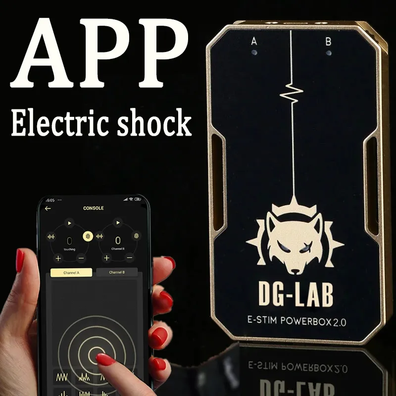 App Remote Control Electro Shock Dual Output Host-enhet DG-Lab DIY Power Box Stimulation Machine Sexiga leksaker för par