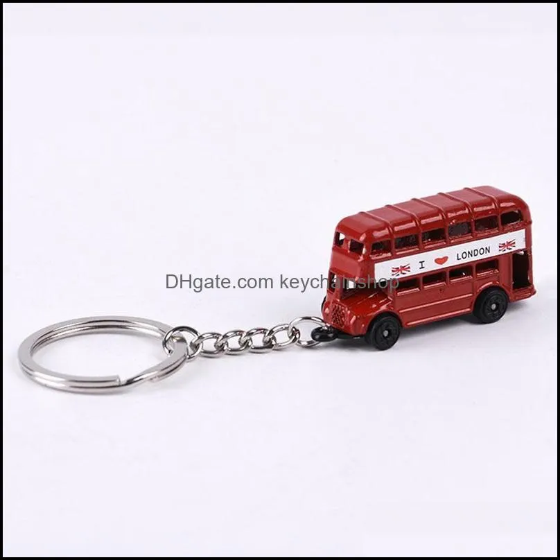 keychains london red bus mail box key holder pendant keychain souvenir gifts for men chain fashion jewelry ringkeychains