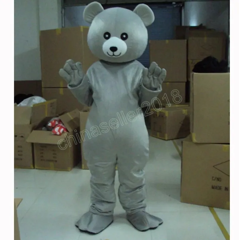 Hallowee Gray Bear Mascot Costume Cartoon Anime Theme Character Carnival vuxen unisex klänning jul födelsedagsfest utomhus outfit