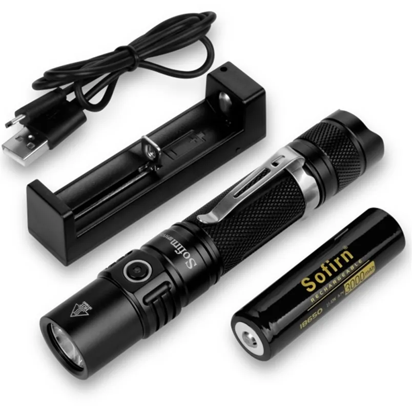 Sofirn SP31 V20 LH351D Led Flashlight 18650 Rechargeable Torch Tactical Powerful 1200lm Mini Flashlight 220601