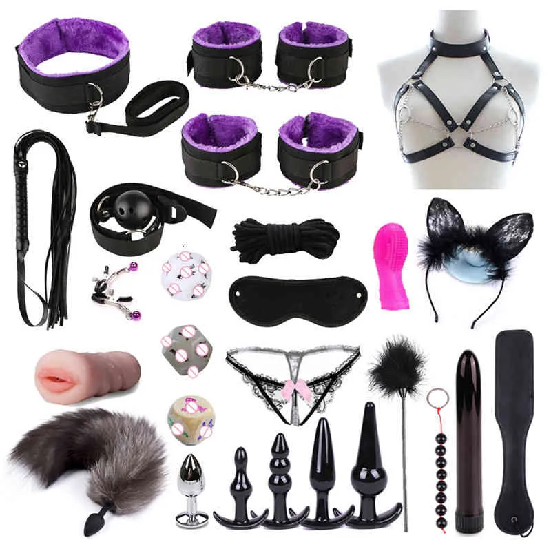 Masseur sex Toy sm anal accessoires de vibrateur bdsm kits de conduite d'esclaves