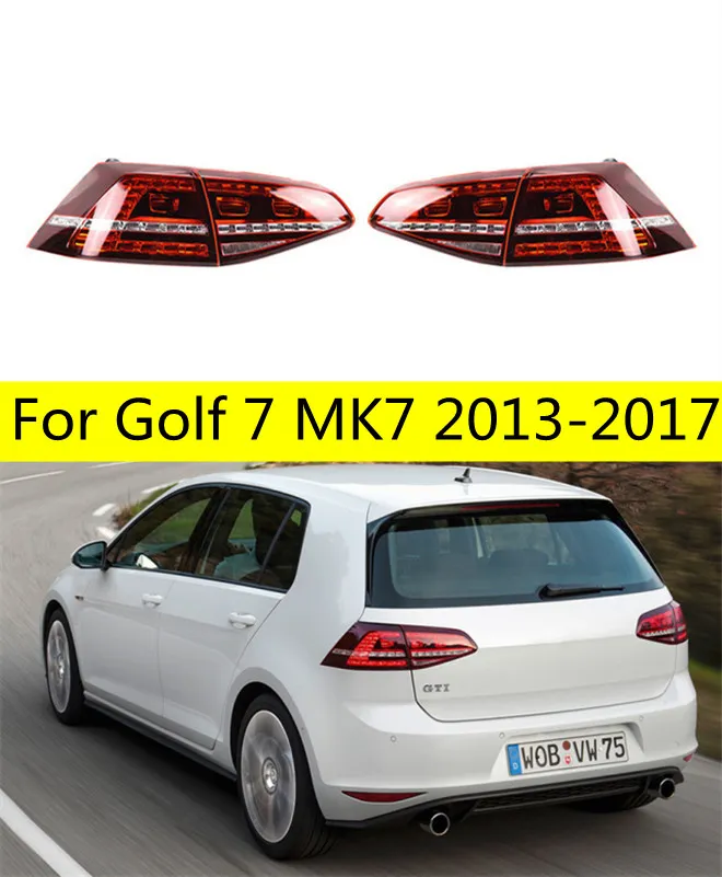 Luci auto per Golf 7 Golf7 2013-20 17 MK7 Fanali posteriori a LED Fendinebbia posteriore Indicatori di direzione Evidenziare Accessori per retromarcia e freni