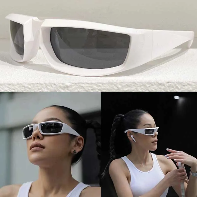 Womens Fashion Occhiali P Home Runway Sunglasses SPR29Y Rectangular Frame White Sport Style Glasses SPR 25 Nylon Material Top Quality With Original Box