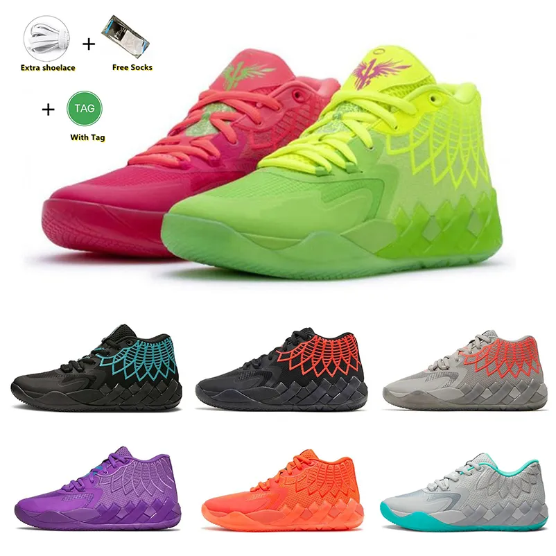 Rick Morty X LaMelo Ball MB.01 Chaussures de basket-ball pour hommes Queen Buzz City Noir LO UFO Red Blast Rock Ridge Pas d'ici Baskets de sport pour hommes 40-46