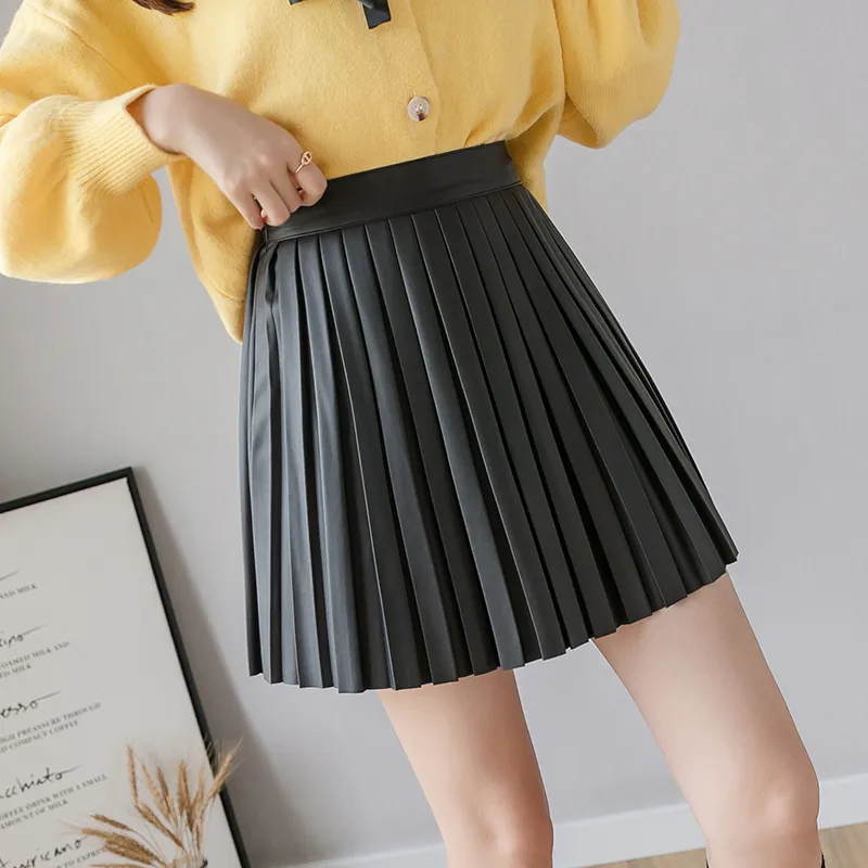 High Waist Pleated Mini Skirt - Stylish Streetwear Harajuku
