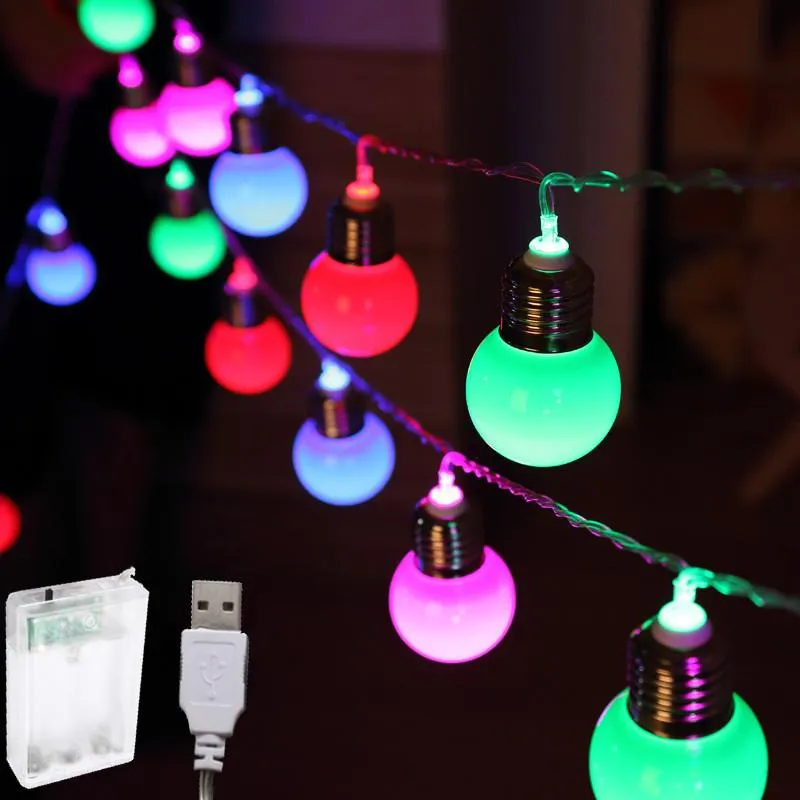 Cuerdas Bombillas LED Decoraciones navideñas Adornos Accesorios 3/6M Guirnalda LED con pilas