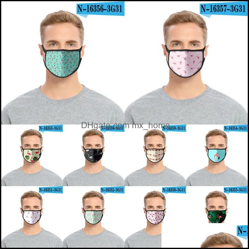 Fashion face masks 3D tie-dye starry sky flamingo print mask dustproof, reusable and washable face masks XD23765