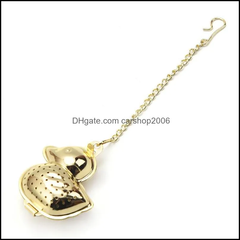 duck tea filter cute tea infuser strainer colored 304 stainless steel tea infuser gift kitchen tools