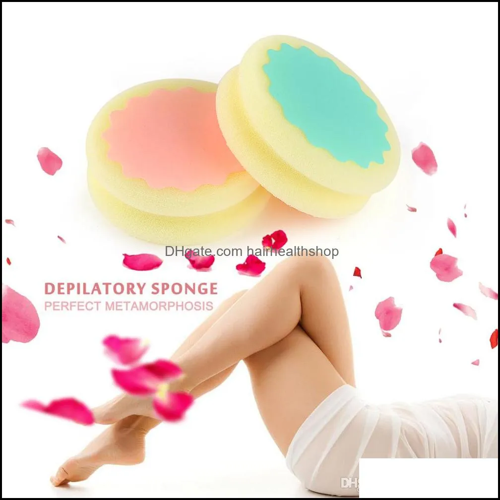 new painless smooth skin leg arm face hair removal remover exfoliator depilation sponge skin beauty care tools