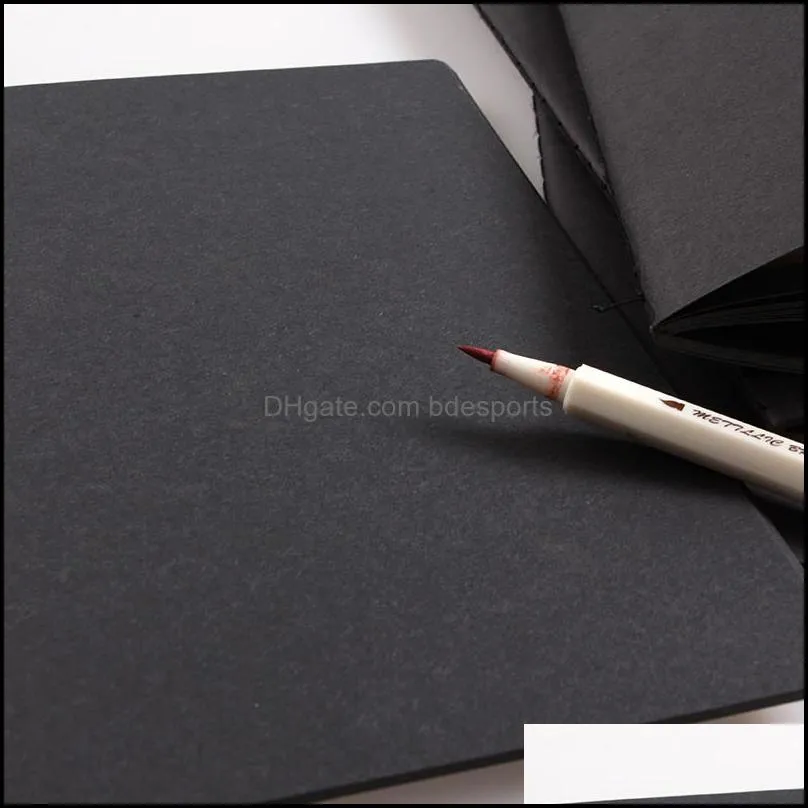 A4 A5 black Sketch black paper Stationery Notepad Sketch Book For Painting Drawing Diary Journal Creative Notebook Gift