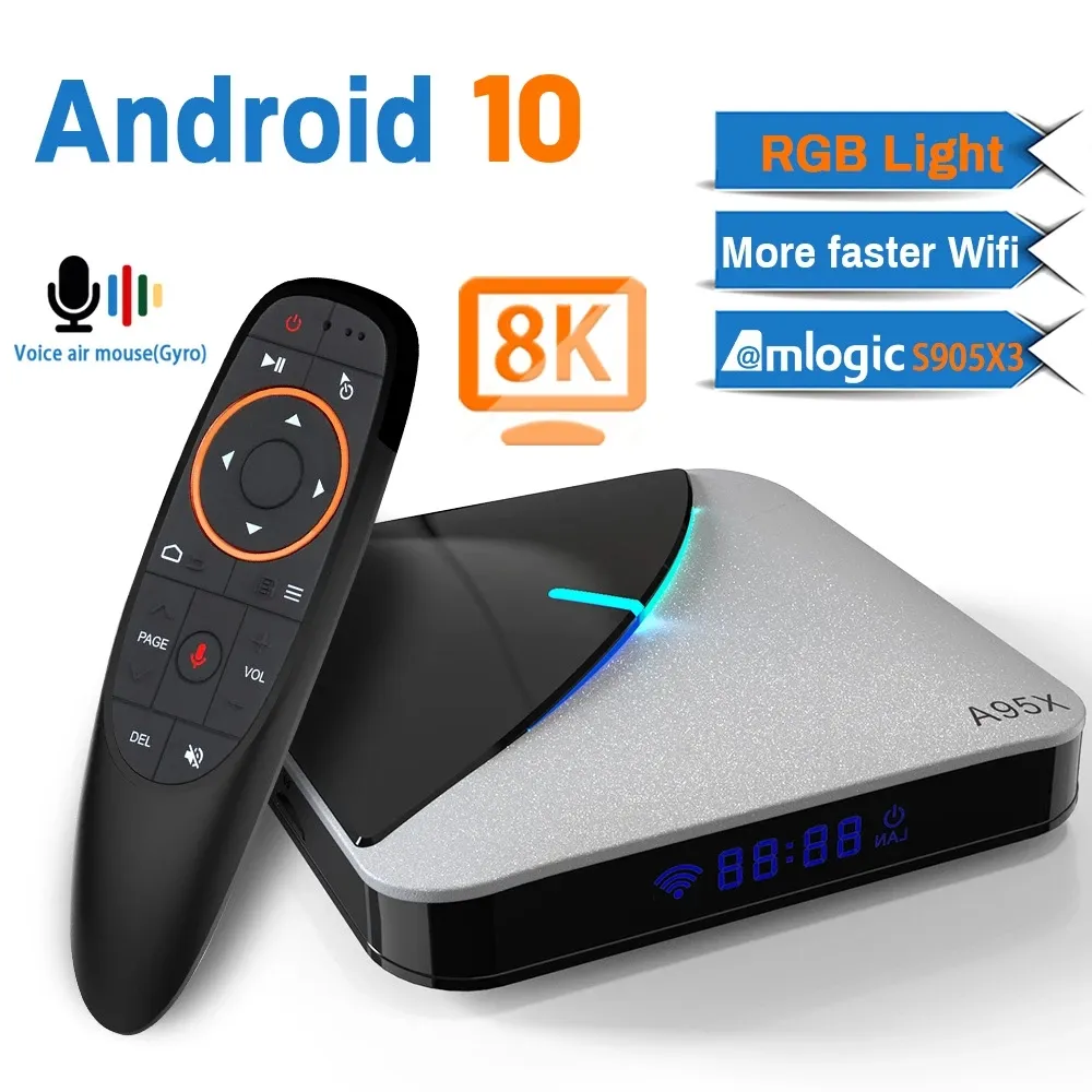 A95X F3 Air Android 9.0 TV Box Quad Core 4GB RAM 16GB 32GB 64GB Storage ...