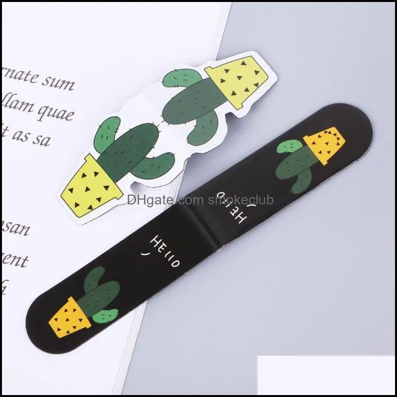 Poplular Cute Cactus Magnetic Bookmarks Book Page Marker Student Stationery Supplies Gift