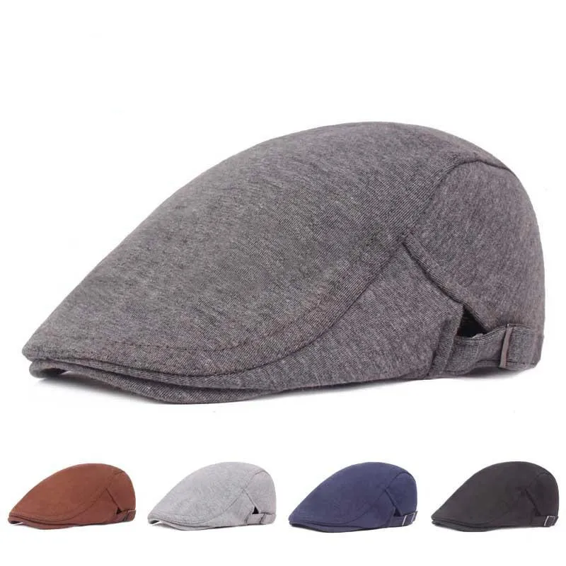 Berets British Style 2022 Autumn Winter Men Cap Hats Fashion Flat Caps For Hat Classic Vintage Beret CapBerets