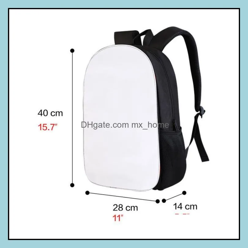 wholesale sublimation diy backpacks blank other office supplies heat transfer printing bag personal creative polyester school student bag