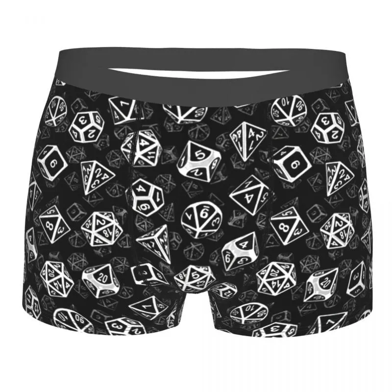 Underpants D20 Dice Set Pattern White Breathbale Panties Male Underwear  Print Shorts Boxer Briefs From 19,82 €