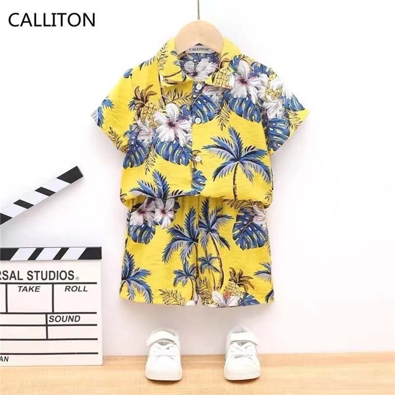 Fashion Baby Boys Suit Summer Casual Clothes Set Top Shorts 2PCS Baby Clothing Set for Boys Infant Suits Kids Beach 220531