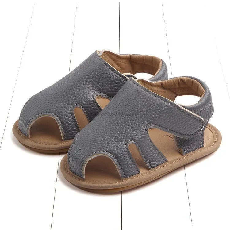 Eerste wandelaars babyjongen schoenen zwart baby meisje sandalen peuter zomer wandelaar antislip schoen geboren sneaker strand shoesfirst