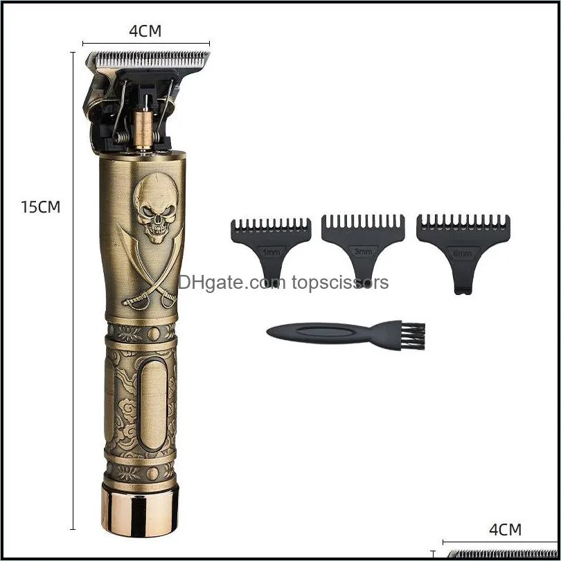 Kemei Hair Trimmer Rechargeable Electric Barbershop Budda Silver Hairs Clipper Cordless 0mm T-blade baldheaded Outliner Finishing