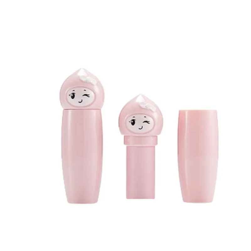 Lege verpakkingsfles nieuwe aankomst 12,1 mm kaliber ronde roze kleur diy creatieve lippenstift buis draagbare hervulbare cosmetische verpakkingscontainer