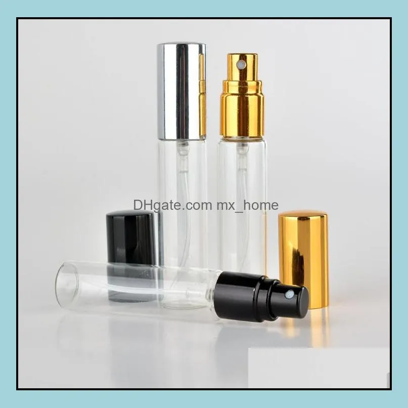 300 x mini 10ml glass sprayer bottle 1/3 oz refillable perfume atomizer 10cc fragrance parfum vials sn1917
