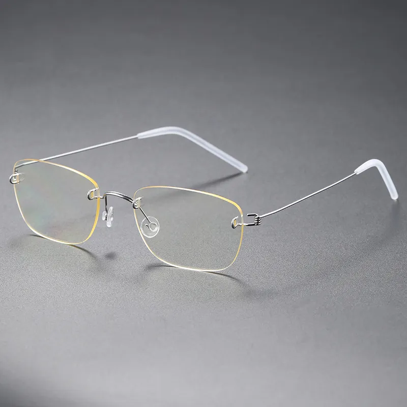 Fashion Sunglasses Frames Square mens glasses clear frame Rimless Eyeglasses Optical