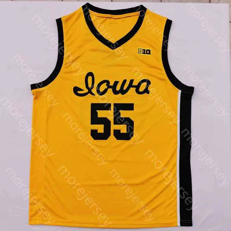 Custom 2020 Iowa Hawkeyes Basketball Jersey NCAA College Luka Garza Joe Wieskamp CJ Fredrick Bohannon Connor McCaffery Ahron Ulis Toussaint