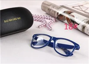 Hot Sunglasses Unisex sunglasses Rivet Sunglasses Retro Color Unisex Punk Geek Style Clear Lens Glasses TO593