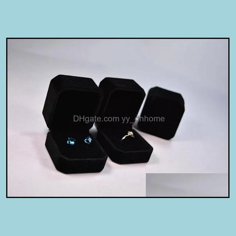 velvet jewelry boxes 5*5.5*4cm ring earrings box packing cajas de regalo gift boxes caixas para presente wholesale free ship0016pack