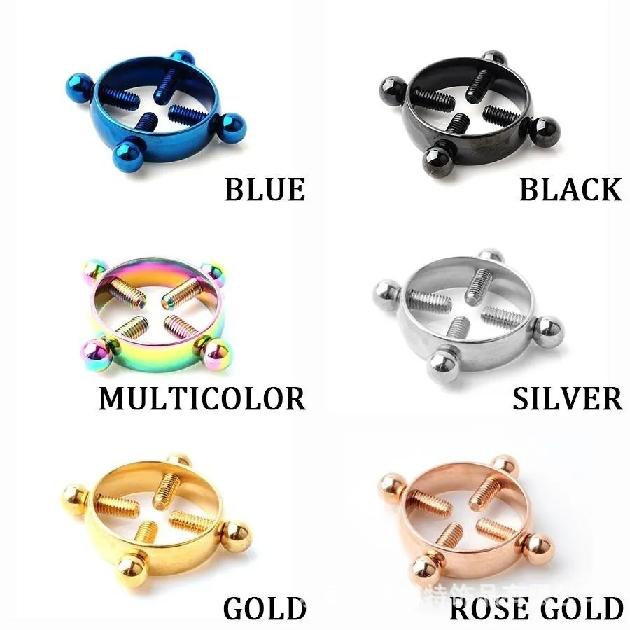 2 Stuks Ronde Schroef Nep Sexy Tepel Clip Ring Charm Faux Borst Nail Shield Klemmen Non Piercing Lichaam Sieraden Voor vrouwen Gift Beauty Items