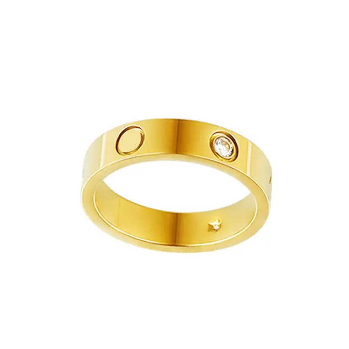 Pierścień projektantów dla kobiet pierścionki zaręczynowe w przyjęciu Weddna rocznica Mężczyźni biżuteria ze stali nierdzewnej Złota srebrna róża róży pierścionka męskie męskie biżuteria damska luksusowa biżuteria
