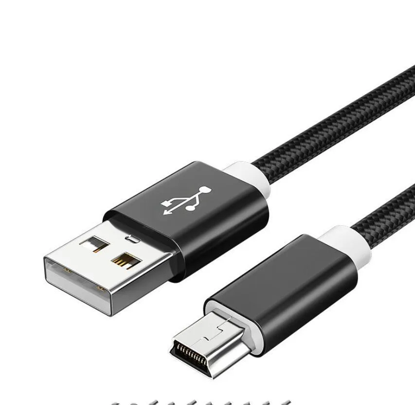 Mini cable USB a USB Cables de cargador de datos rápidos para reproductor MP3 MP4 Coche DVR GPS Cámara digital HDD