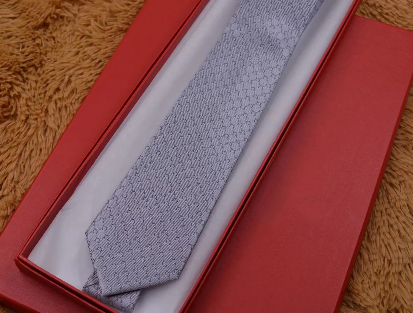 Attacher la soie à cravate de petites lettres jacquard fête des affaires du mariage de mariage de mariage avec boîte