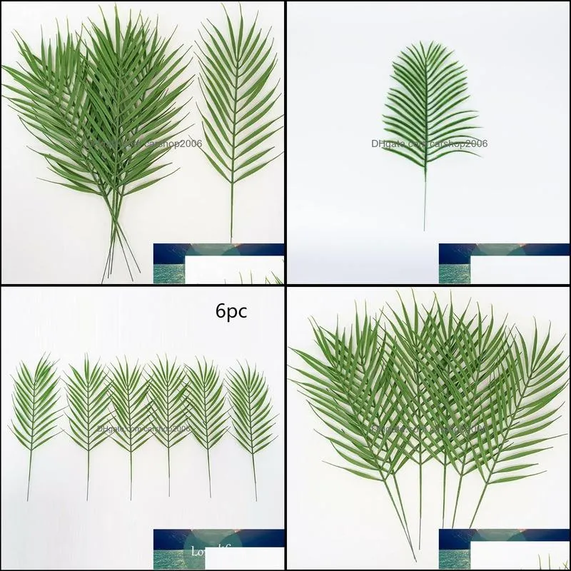6pcs Craft Wedding Decor Cycas Leaves Faux Fern Party Supplies For Home Office Tropical Artificial Plants Green Fake Monstera Factory price expert design