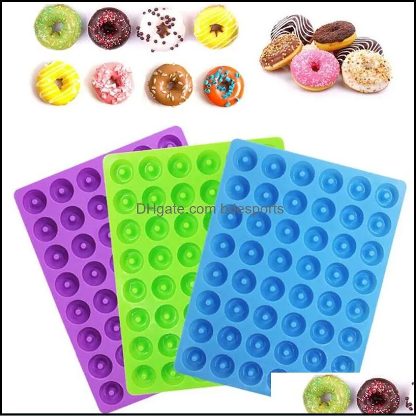 Silicone  Cake Mold DIY Donuts Mold 48 holes Baking Cookie Chocolate Soft Candy and Hard Candy Creative mould ZYY439