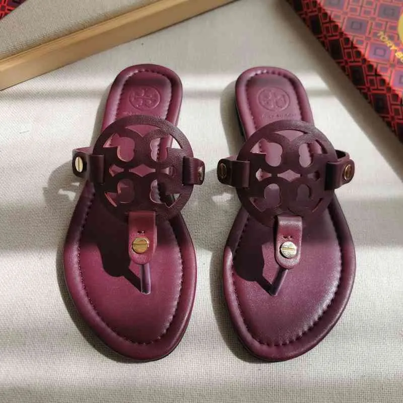 Torys Sandals Designer Toe Slapper Clip Miller TB Color Socking Кожаная кожаная сандалии женские кнопки для женщин -тапочки туберкулезные сандалии с коробкой 650