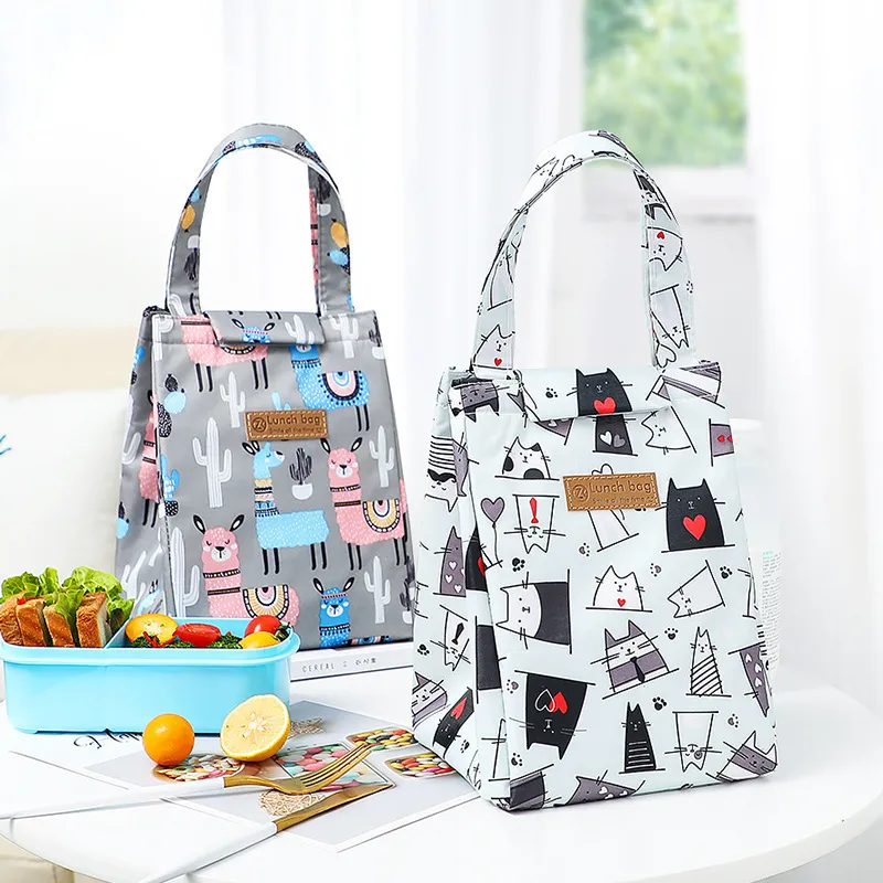 Large Capacity Insulated lunch bag Bag for Office Workers Students and Children Thickened Aluminum Foil Cute and Simple Design