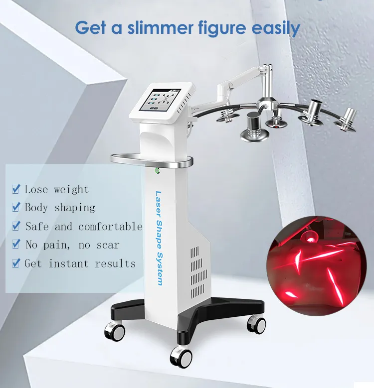 Machine amincissante non invasive au laser 6D pour la perte de poids et la mise en forme du corps, longueur d'onde verte et rouge, liposuccion brûlante de graisse, équipement de salon de beauté