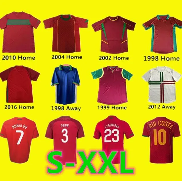 1998 1999 2012 2012 2002 2004 Retro Portugieser Soccer Jersey Rui Costa Figo Nani Classic Portugues.