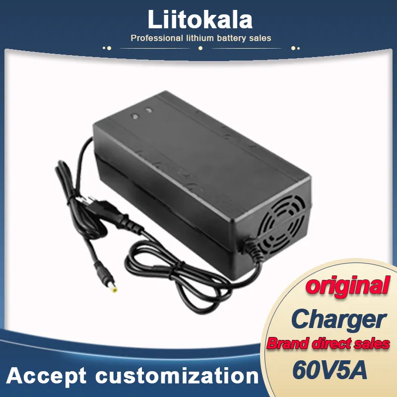 Liitokala 67.2v 5a Baterias de lítio carregador 60V5A Li-íon rápido carregador inteligente 110V / 220V para 16s 60V Ebike Scooter Battery Pack