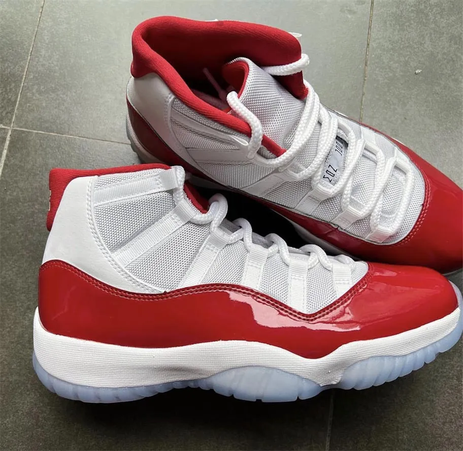 2022 Authentic 11 Cherry White Varsity Red Black Outdoor Shoes 11S Concord 45 Space Jam Bred 72 10 Win Like 96 Cap and Gown Men Women Sports Sneakers
